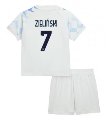 Inter Milan Piotr Zielinski #7 Replica Away Stadium Kit for Kids 2025-26 Short Sleeve (+ pants)
